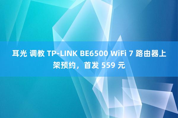 耳光 调教 TP-LINK BE6500 WiFi 7 路由器上架预约，首发 559 元