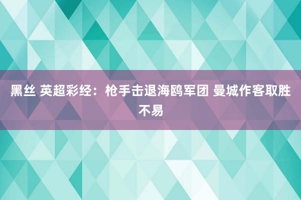 黑丝 英超彩经：枪手击退海鸥军团 曼城作客取胜不易