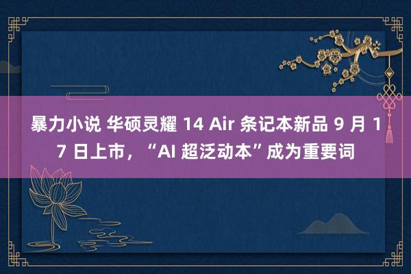 暴力小说 华硕灵耀 14 Air 条记本新品 9 月 17 日上市，“AI 超泛动本”成为重要词