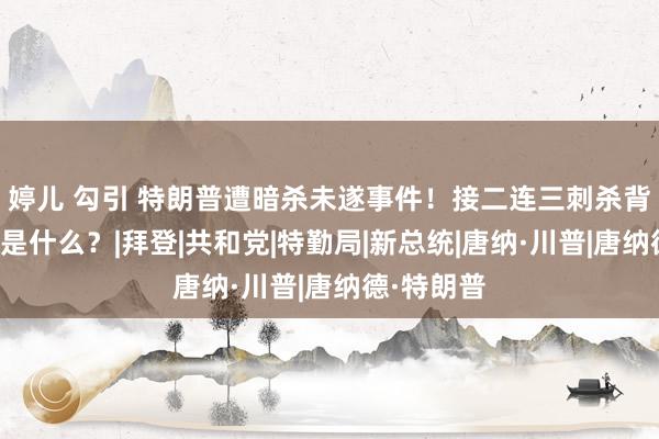 婷儿 勾引 特朗普遭暗杀未遂事件！接二连三刺杀背后的真相是什么？|拜登|共和党|特勤局|新总统|唐纳·川普|唐纳德·特朗普