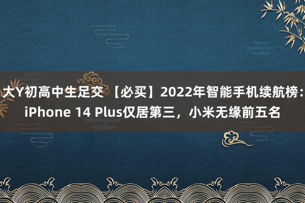 大Y初高中生足交 【必买】2022年智能手机续航榜：iPhone 14 Plus仅居第三，小米无缘前五名